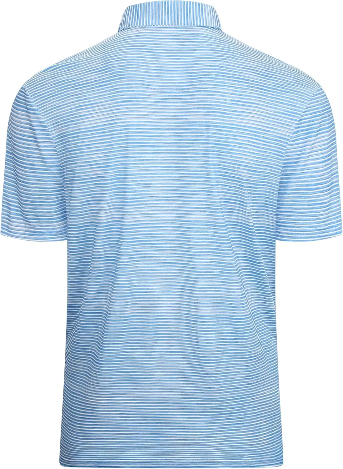 Alex Vando Mens Striped Golf Shirt Moisture Wicking Quick-Dry Sports Polo Shirts