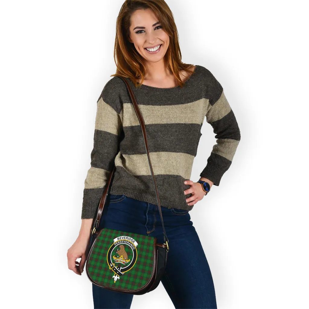 Beveridge Tartan Saddle Bag with Family Crest