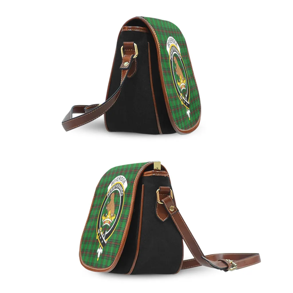 Beveridge Tartan Saddle Bag with Family Crest