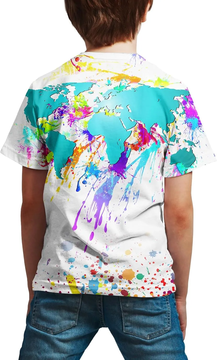 Boys Girls Kids Tee Shirt 3D Print Graphic Short Sleeve Shirt for Kids 6-16 Years