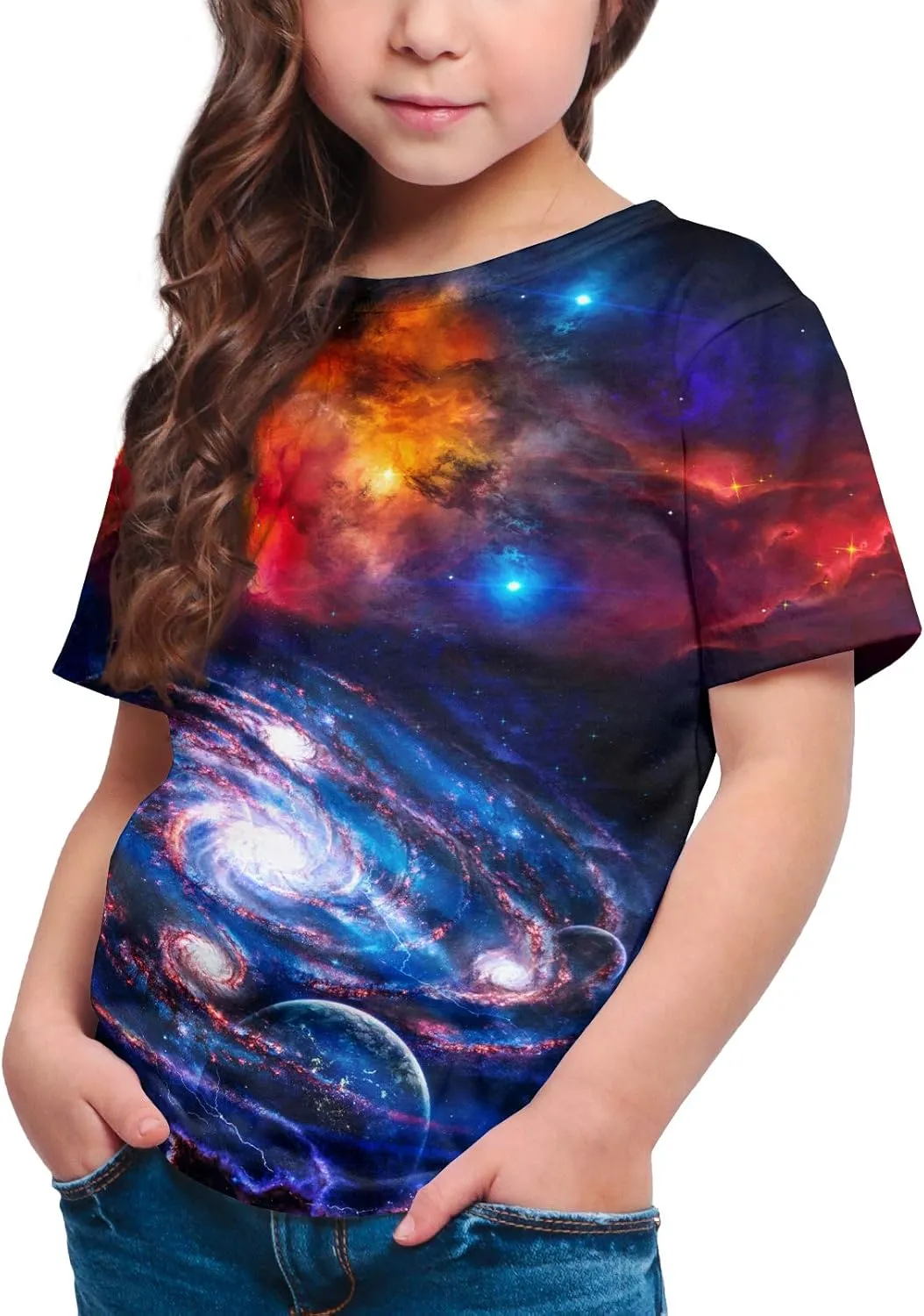Boys Girls Kids Tee Shirt 3D Print Graphic Short Sleeve Shirt for Kids 6-16 Years