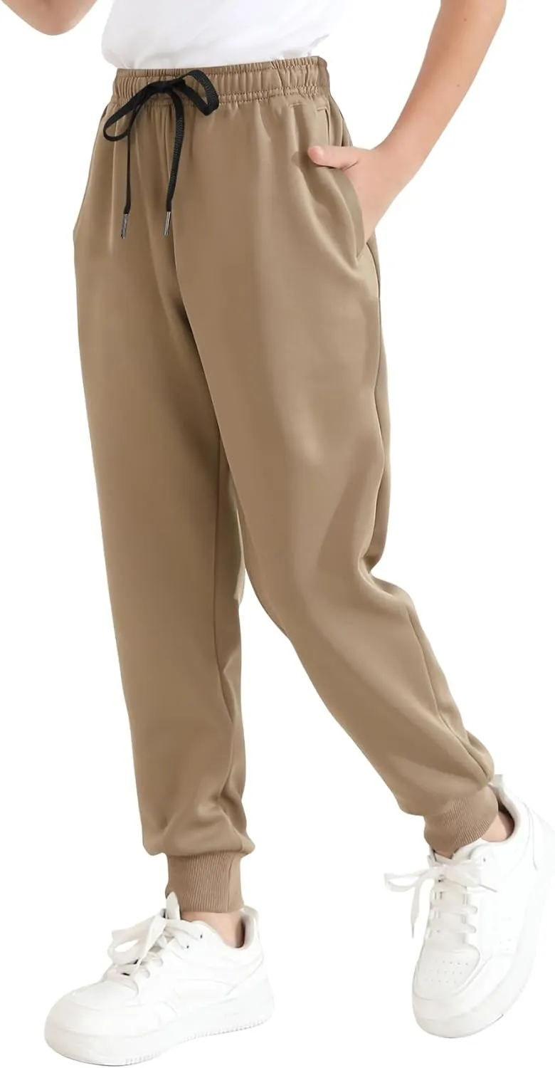 Boys Jogger Sweatpants 3-16 Years Tapered Leg Lightweight Athletic Track Pants for Kids Youth