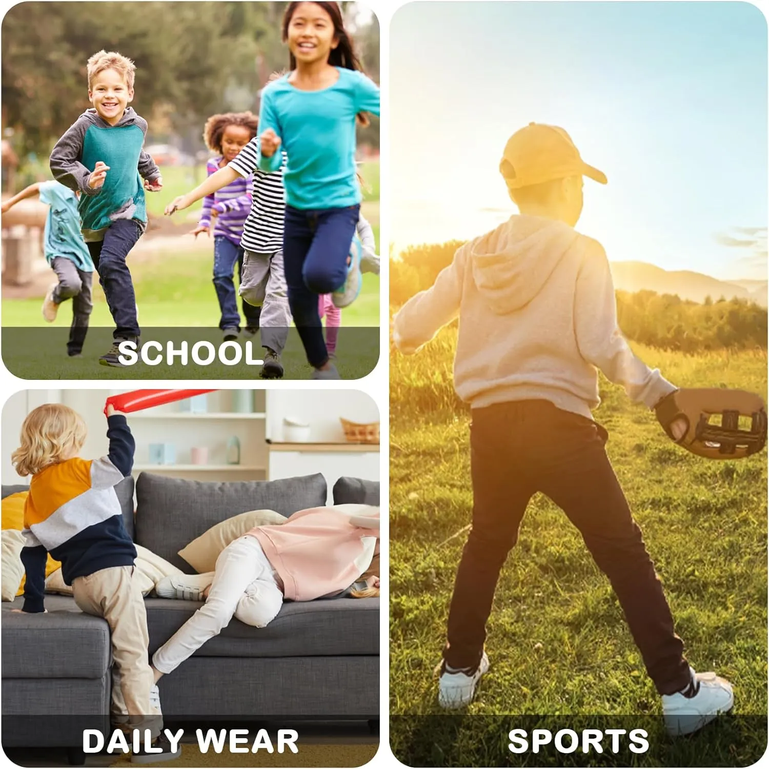 Boys Jogger Sweatpants 3-16 Years Tapered Leg Lightweight Athletic Track Pants for Kids Youth