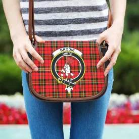 Brodie Modern Tartan Saddle Bag with Family Crest