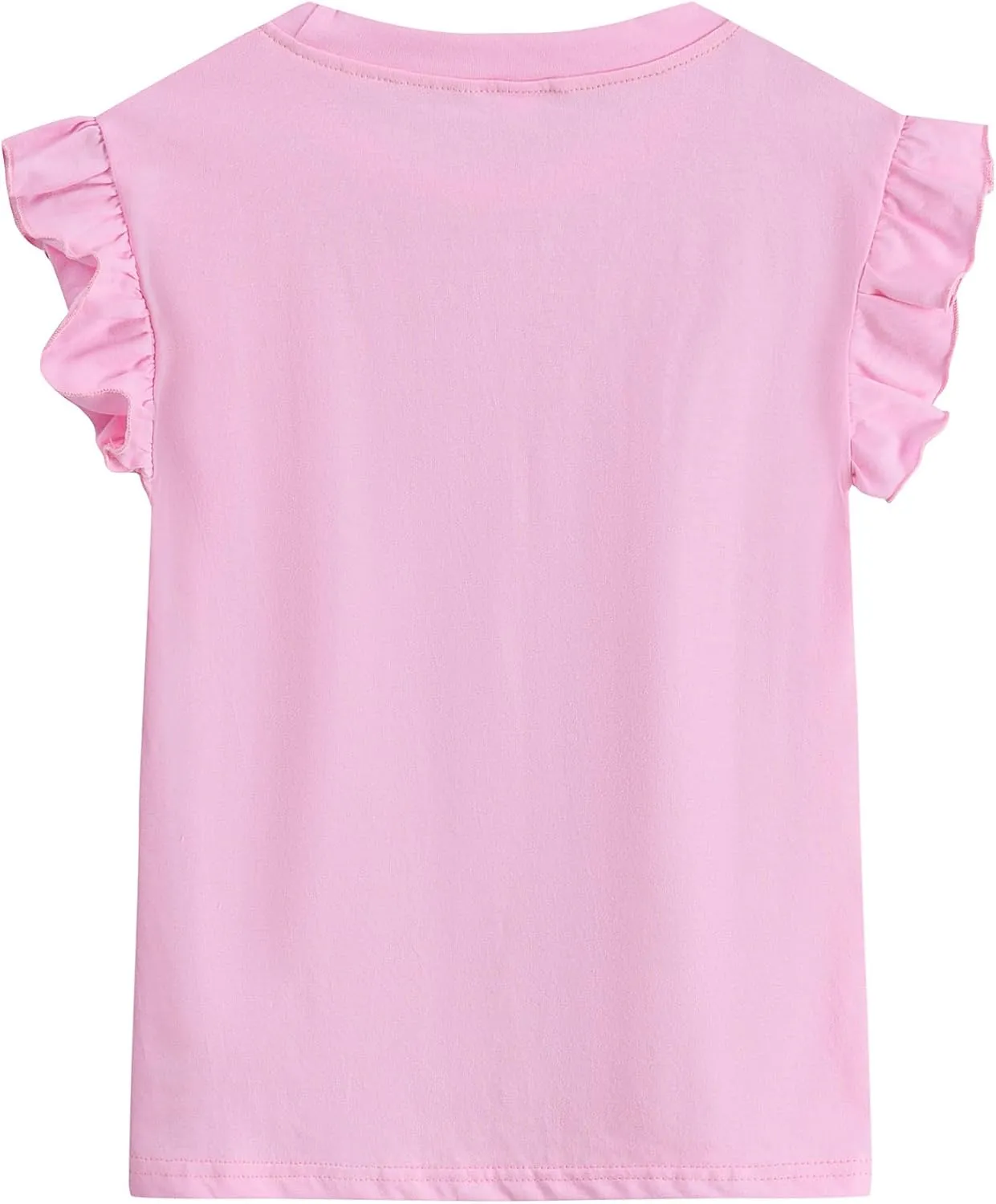 Girls Short Sleeve Shirts Casual Toddler Ruffle T Shirt Kids Bee Tank Top Mermaid Ice Cream Summer Crewneck Tees 2-7 Years