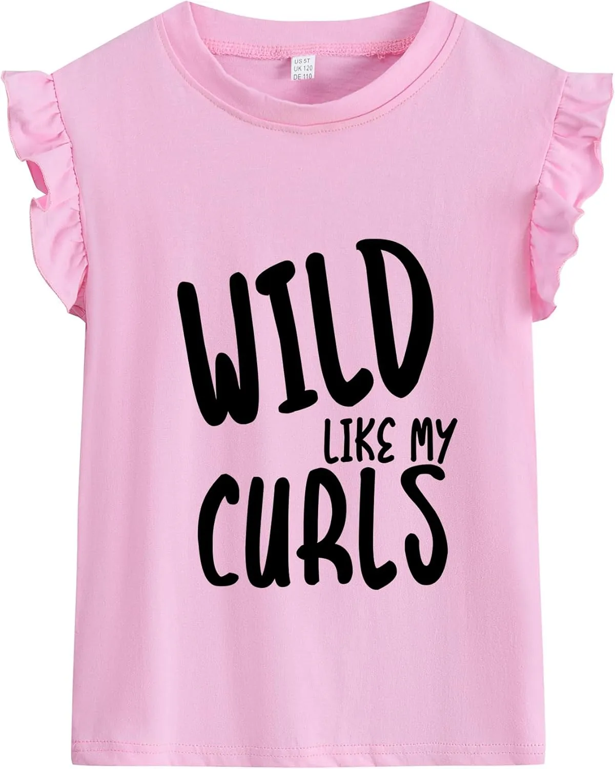 Girls Short Sleeve Shirts Casual Toddler Ruffle T Shirt Kids Bee Tank Top Mermaid Ice Cream Summer Crewneck Tees 2-7 Years