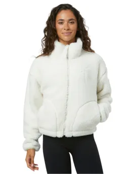 Gym Coffee Womens Industry Fleece Jacket Cloud White