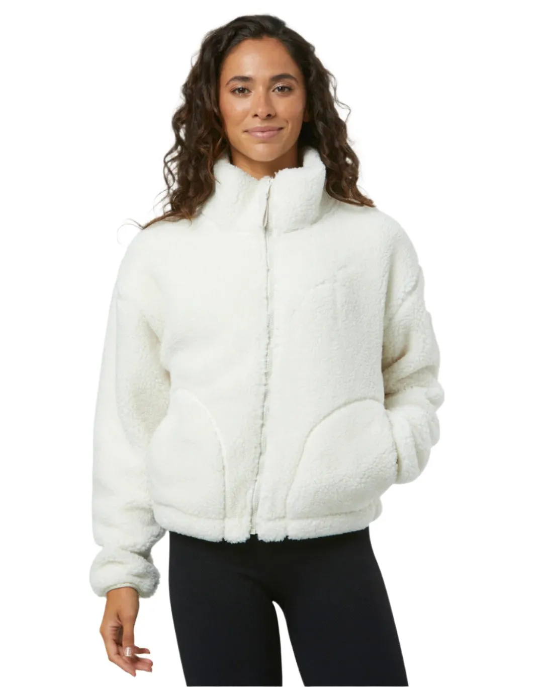 Gym Coffee Womens Industry Fleece Jacket Cloud White