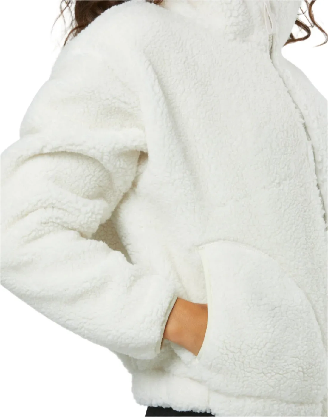 Gym Coffee Womens Industry Fleece Jacket Cloud White