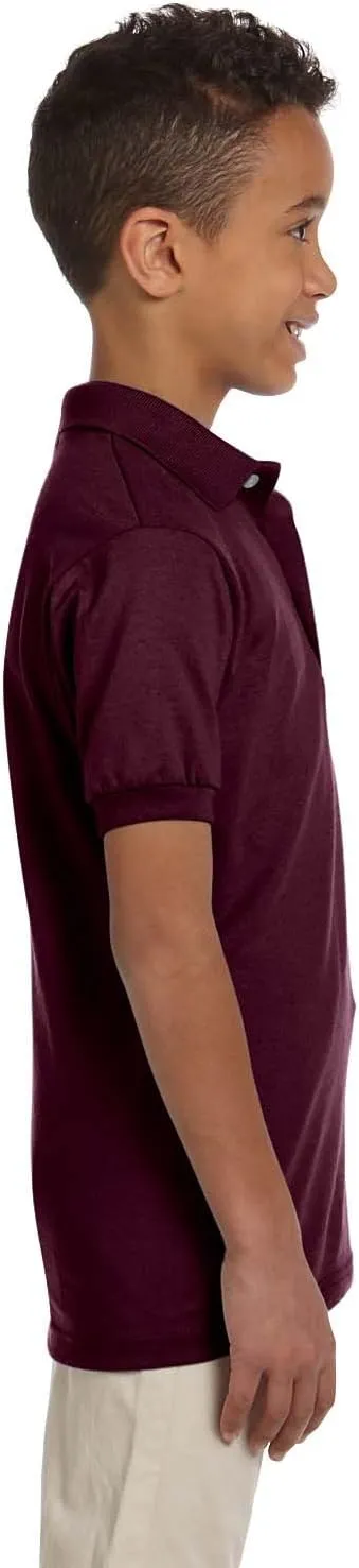 Jerzees Boys' SpotShield Short Sleeve Uniform Polo (2-Pack)