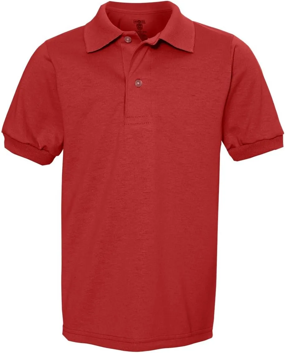 Jerzees Boys' SpotShield Short Sleeve Uniform Polo (2-Pack)