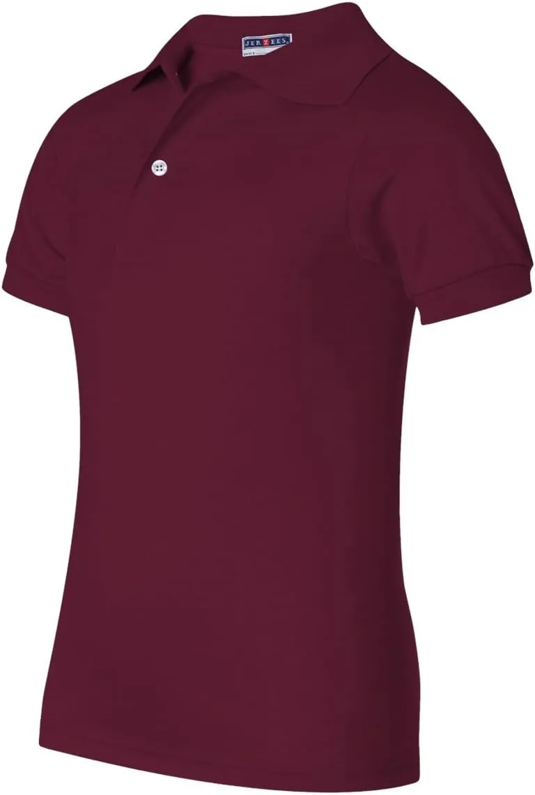Jerzees Boys' SpotShield Short Sleeve Uniform Polo (2-Pack)