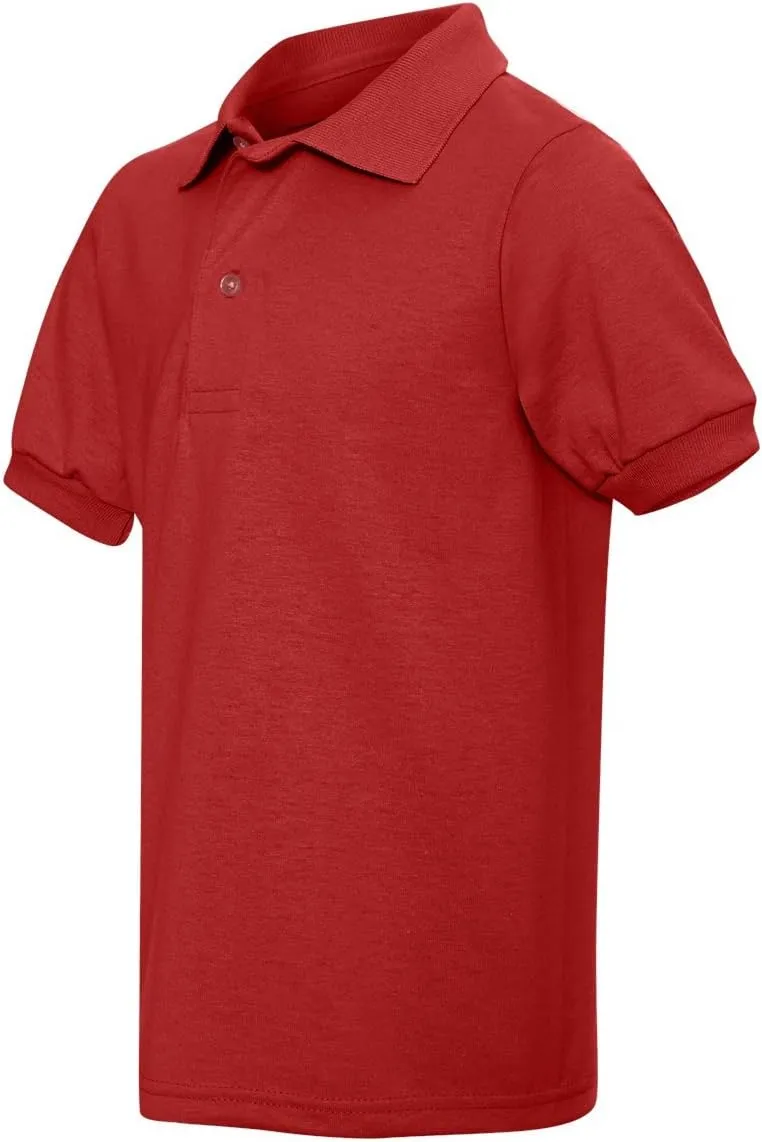 Jerzees Boys' SpotShield Short Sleeve Uniform Polo (2-Pack)