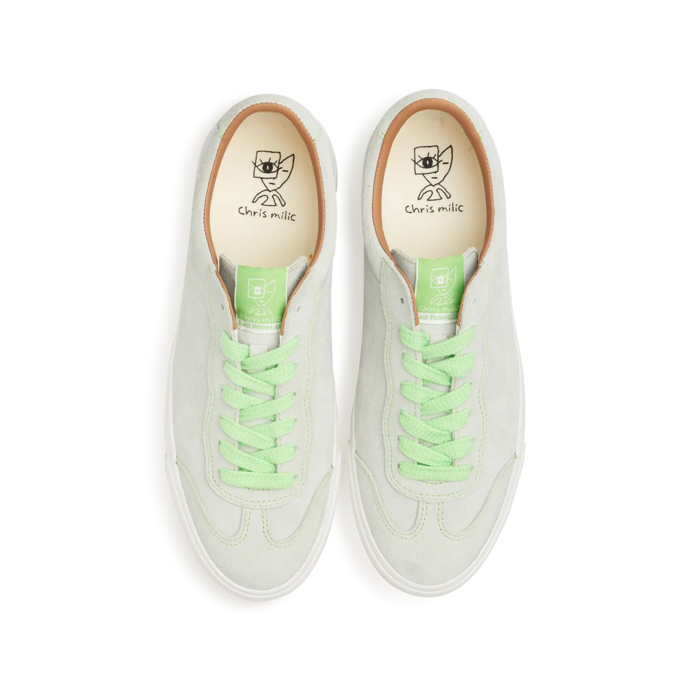 Last Resort VM004 Milic Suede Lo: Green Tint/White