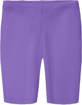Made in USA Girls' Cotton Long Bike Shorts for School Play Sports