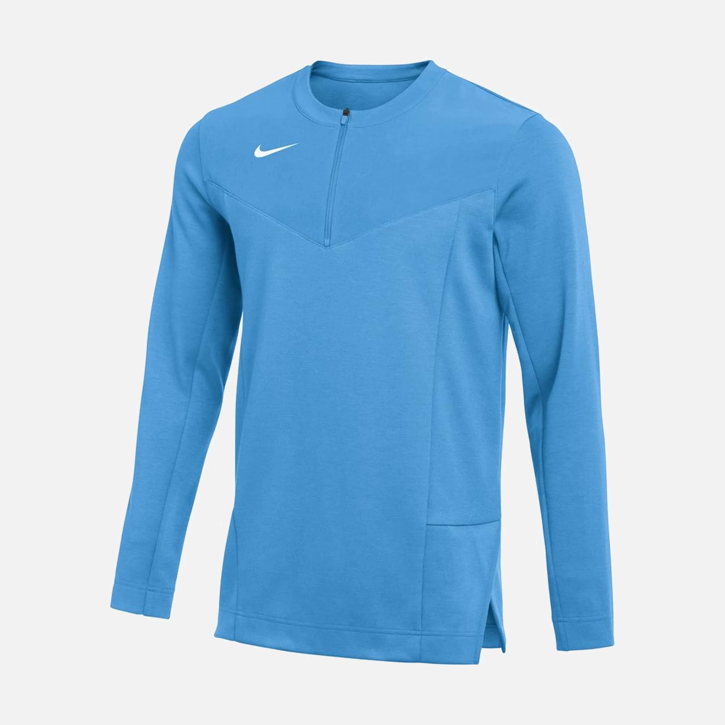 Men's 1/2 Zip Long-Sleeve Football Top, Valor Blue