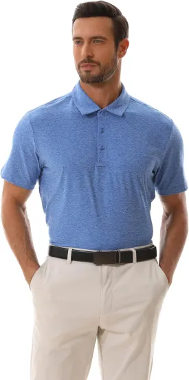 Mens Polo Shirt Quick Dry Performance Short Sleeve Tactical Shirts Golf Shirts for Men