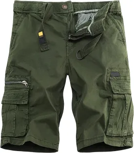 Mens Summer Cargo Shorts Casual Lightweight Outdoor Beach Shorts Loose Fit Walking Big and Tall Pants for Vacation