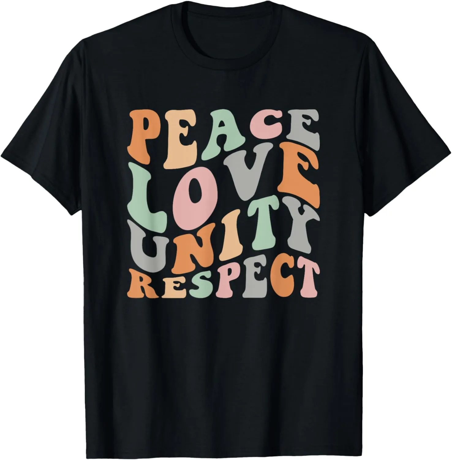 PLUR - Rave Trippy EDM Music Festival Retro Groovy T-Shirt