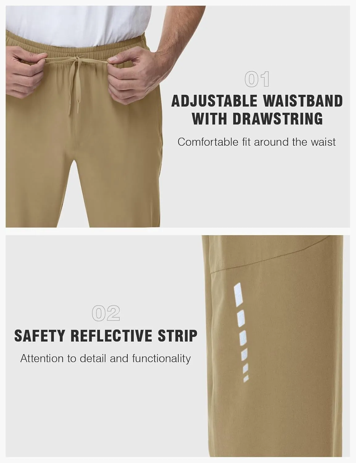 Rdruko Men's Sweatpants Athletic Workout Gym Running Track Sweat Sport Exercise Pants Open Bottom Zipper Pockets Straight Leg