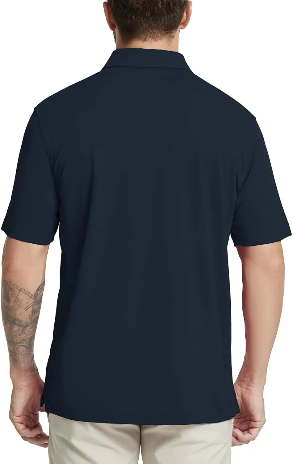 Rouen Golf Shirts for Men Dry Fit Performance Short Sleeve Moisture Wicking Plain Pique Casual Sports Mens Polo Shirts