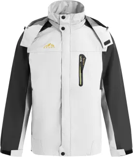 Spmor Men's Outdoor Sports Hooded Windproof Jacket Waterproof Rain Coat