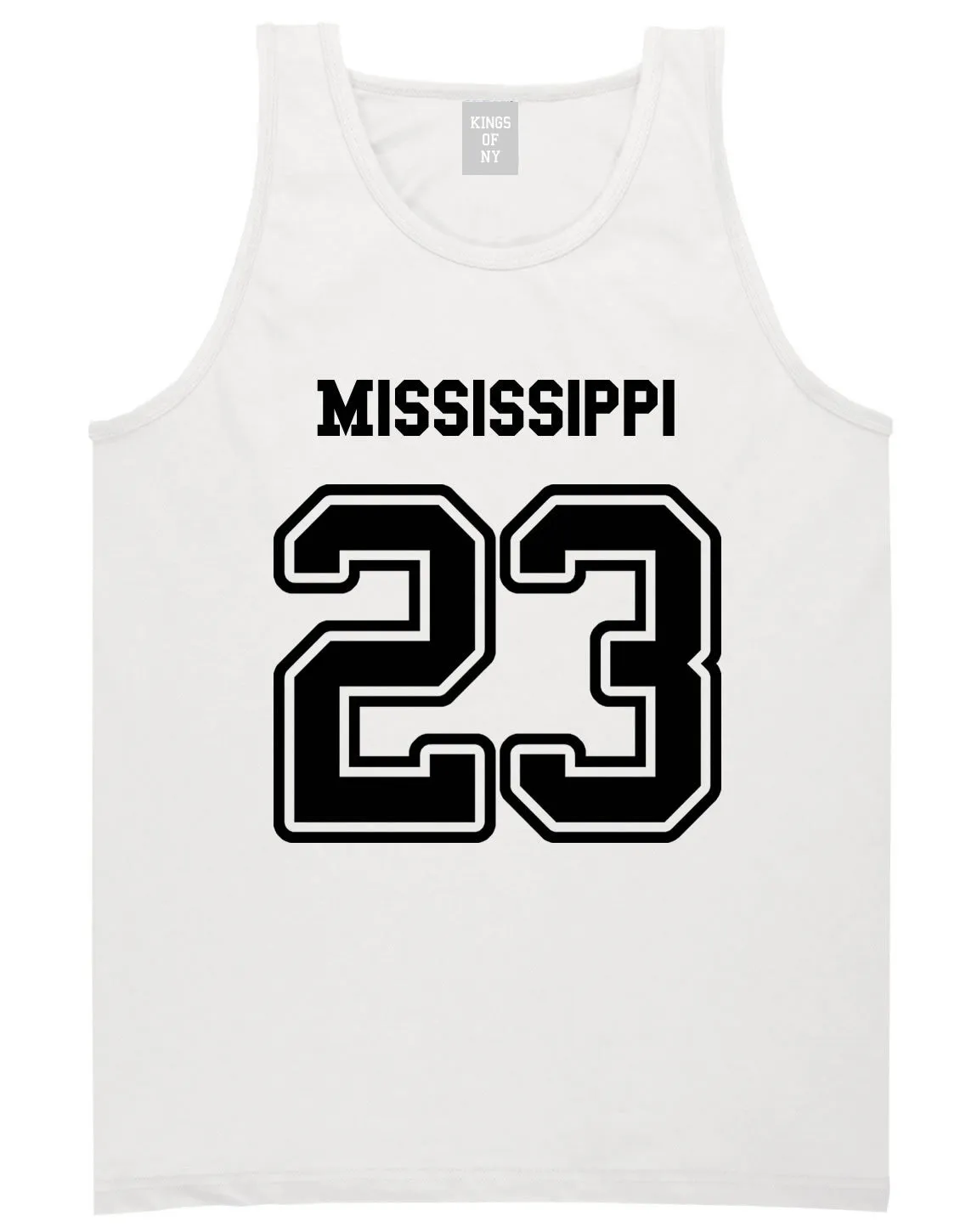 Sport Style Mississippi 23 Team State Jersey Mens Tank Top