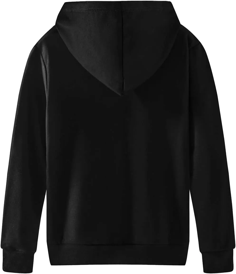 Spring&Gege Youth Solid Classic Hoodies Soft Hooded Full Zip Sweatshirts for Children (3-14 Years)