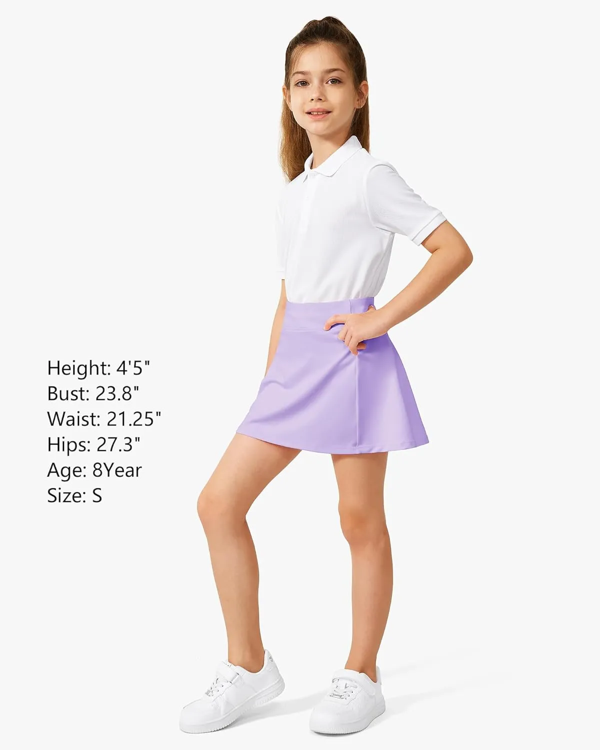Stelle Girls Tennis Skirts with Pockets Athletic Skorts Inner Shorts High Waisted Sports Golf Running Skirt