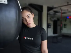Stylish T shirts for women '#GYMLIFE' Design