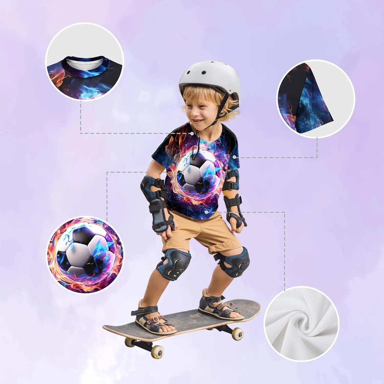 Tiannee Boys Girls 3D Graphic T Shirt, Novelty Kid's Shirts, Casual Crewneck Short Sleeve Tops Tees 6-16 Years