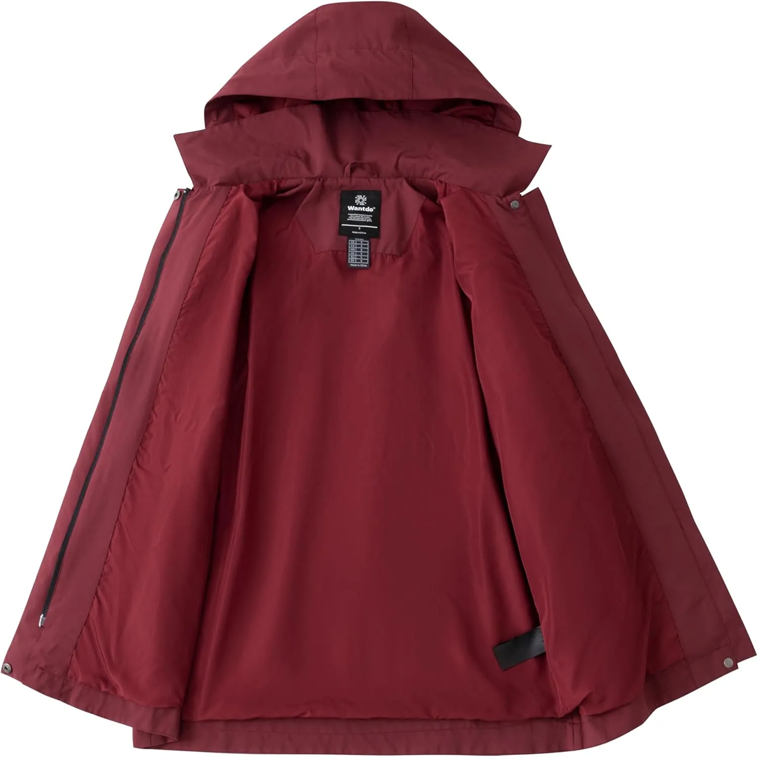 wantdo Women's Waterproof Long Raincoats Lightweight Rain Jacket Hooded Trench Coats Windbproof Jacket
