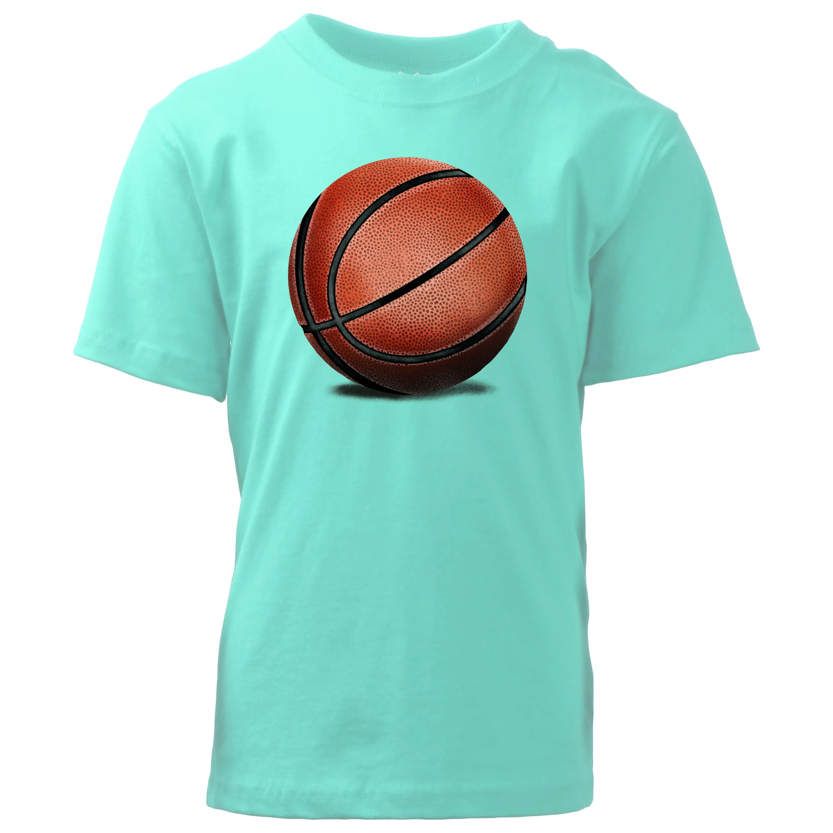 WES Basketball Tee in Aqua Blue