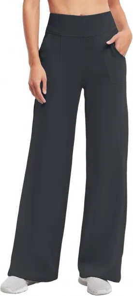 Wide Leg Yoga Pants Women with Pockets High Waist Stretch Casual Sweatpants Comfy Sports Lounge Pants